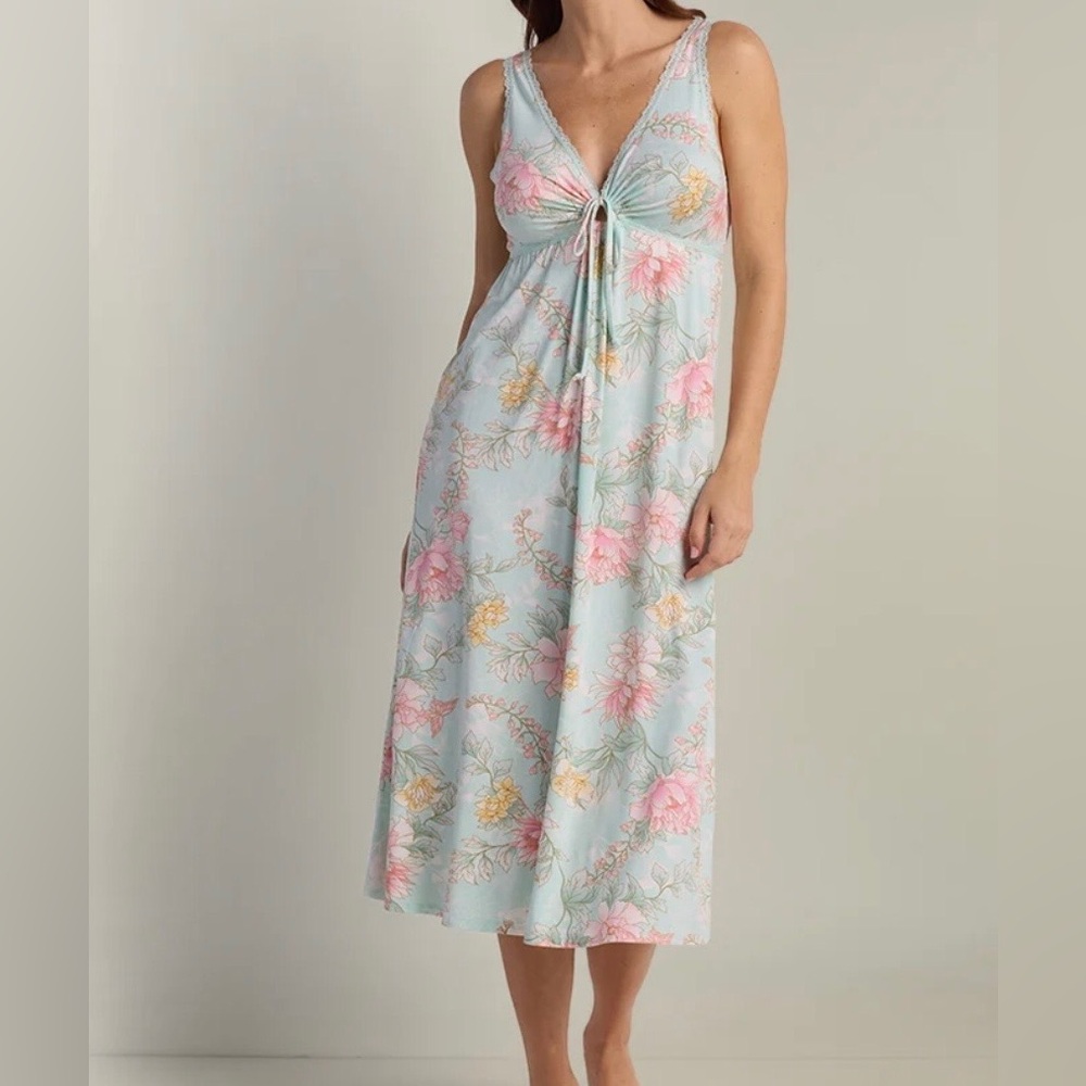 Miss Elaine Knit Long Nightgown